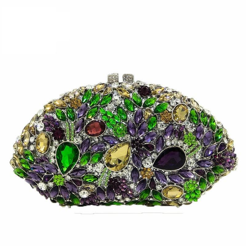 Evening Bags XIYUAN Elegant Women Flower Clutch Silver Purses And Handbags Wedding Rhinestone Bridal Party Clutches Bag, Show as picture
Evening Bags XIYUAN Elegant Women Flower Clutch Silver Purses And Handbags Wedding Rhinestone Bridal Party Clutches Bag, Show as picture
