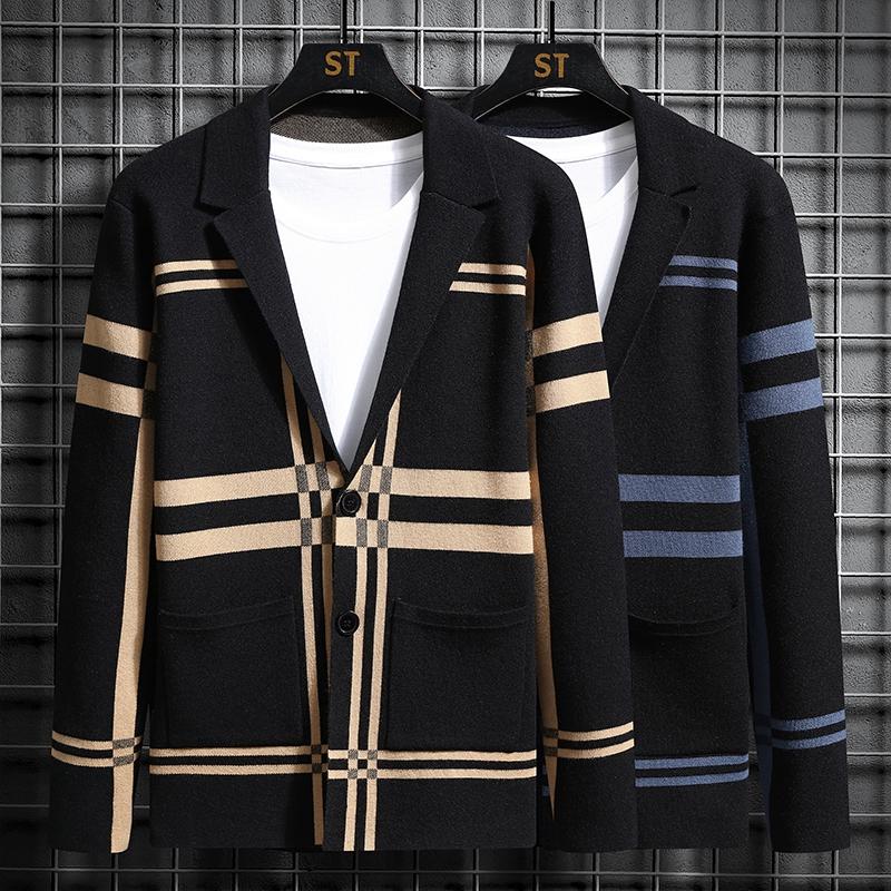 Men's Sweaters Autumn And Winter Men's Warm Cardigan Sweater Fashion Striped Business Jacket Home Casual SweaterMen's, Blue
Men's Sweaters Autumn And Winter Men's Warm Cardigan Sweater Fashion Striped Business Jacket Home Casual SweaterMen's, Blue
