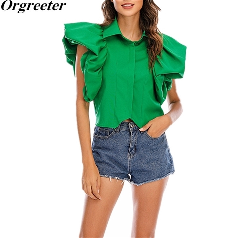 Vintage Shirts For Women Lapel Petal Short Sleeve Patchwork Ruffles Designer Top Blouses Female Summer 210602, Black
Vintage Shirts For Women Lapel Petal Short Sleeve Patchwork Ruffles Designer Top Blouses Female Summer 210602, Black
