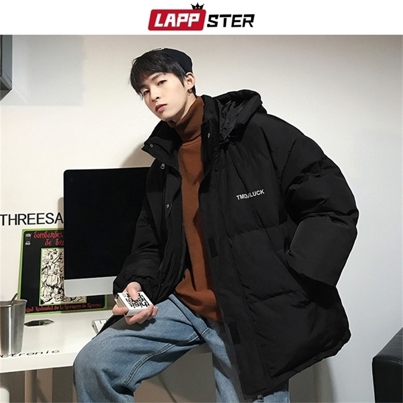 LAPPSTER Men Black Streetwear Bubble Coat Winter Jackets Mens Korean Hooded Puffer Jacket Coats Male Harajuku Hip Hop Parka 201201
LAPPSTER Men Black Streetwear Bubble Coat Winter Jackets Mens Korean Hooded Puffer Jacket Coats Male Harajuku Hip Hop Parka 201201