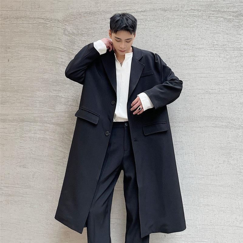 Men's Trench Coats 2022 Autumn Winter Shoulder Buckle Design Silhouette Windbreaker Back High Split Trend Single Breast Long Coat Viol22, Black
Men's Trench Coats 2022 Autumn Winter Shoulder Buckle Design Silhouette Windbreaker Back High Split Trend Single Breast Long Coat Viol22, Black