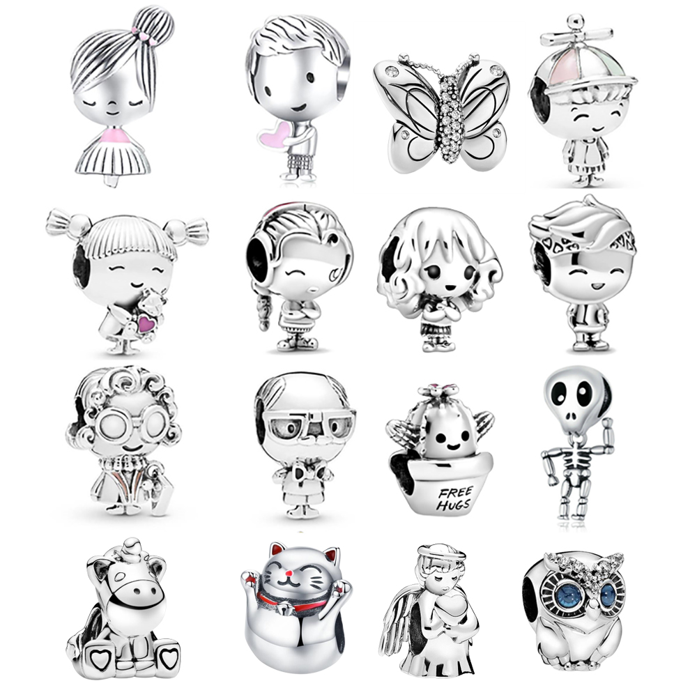 925 Silver Charm Beads Dangle Grandmother amp Grandfather Girl Series Bead Fit Pandora Charms Bracelet DIY Jewelry Accessories
925 Silver Charm Beads Dangle Grandmother amp Grandfather Girl Series Bead Fit Pandora Charms Bracelet DIY Jewelry Accessories