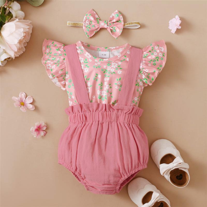 Clothing Sets Born Cute Pink Summer Clothes Toddler Baby Girl Floral Print Short Sleeve Rompers Solid Color Suspender Shorts HeadbandClothin
Clothing Sets Born Cute Pink Summer Clothes Toddler Baby Girl Floral Print Short Sleeve Rompers Solid Color Suspender Shorts HeadbandClothin