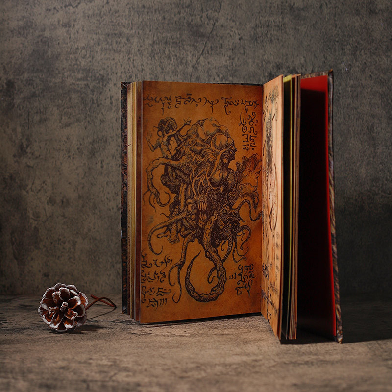 Necronomicon Dark Magic Prop Demon Evil Dead Summon Book Altar Ceremony Living Room Decor Desktop Halloween Decoration 220811