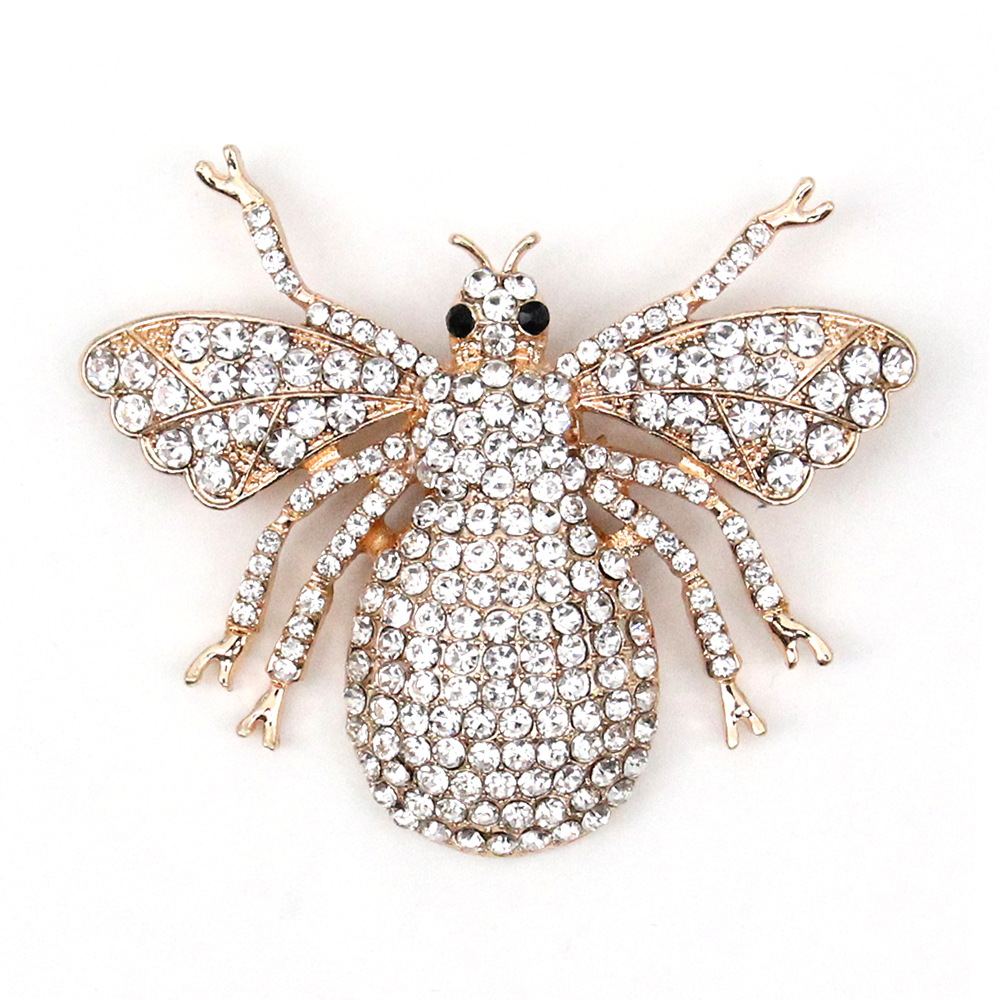 20 Pcs/Lot Custom Brooches Rhinestone Large 70MM Bumble Hornet Pin Bee Insect Brooch Pin For Women Decoration/Gift