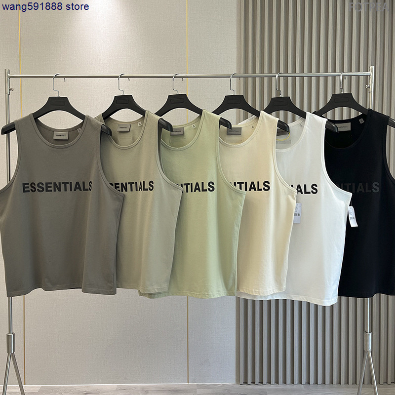 American and European High Street Brand Ess Ential Tank Tops Oversized Fashion Sleeveless Letters Hip Hop Sport Men' Women' 100% Cotton Fitness Vest, Green
American and European High Street Brand Ess Ential Tank Tops Oversized Fashion Sleeveless Letters Hip Hop Sport Men' Women' 100% Cotton Fitness Vest, Green