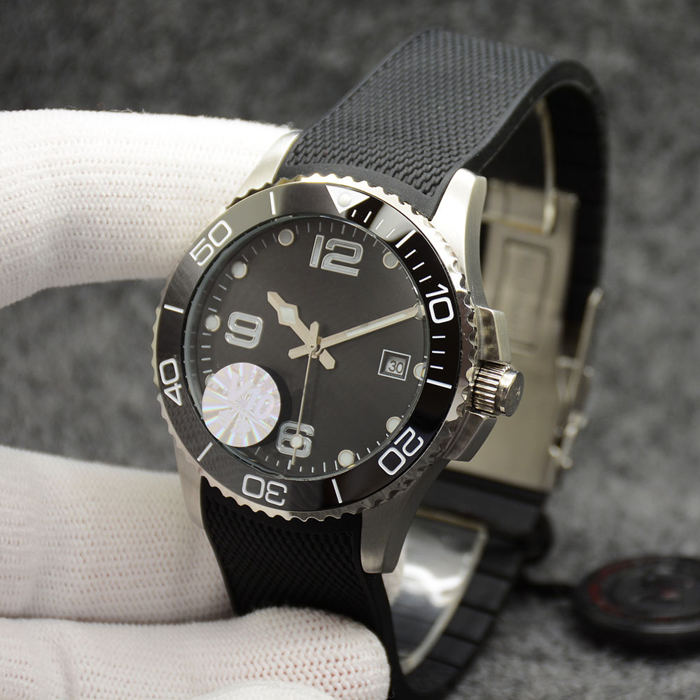 41MM Conquest Mens Watches Automatic Mechanical Movement Rubber Strap Concas Ceramic Bezel With HYDROCONQUEST Hardlex Glass Markings Black Dial
41MM Conquest Mens Watches Automatic Mechanical Movement Rubber Strap Concas Ceramic Bezel With HYDROCONQUEST Hardlex Glass Markings Black Dial