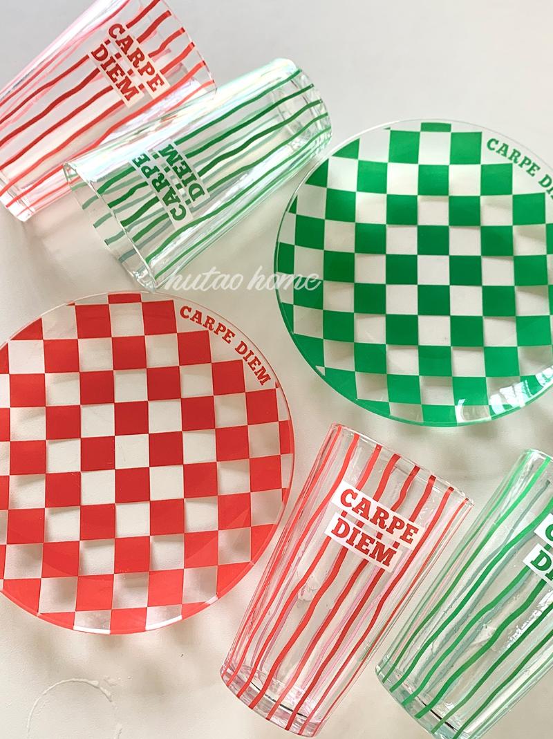 Mats & Pads Original And Self-made Color Checkerboard Stripe Glass Plate Cold Drink Cup Juice Salad Dessert Fruit
Mats & Pads Original And Self-made Color Checkerboard Stripe Glass Plate Cold Drink Cup Juice Salad Dessert Fruit