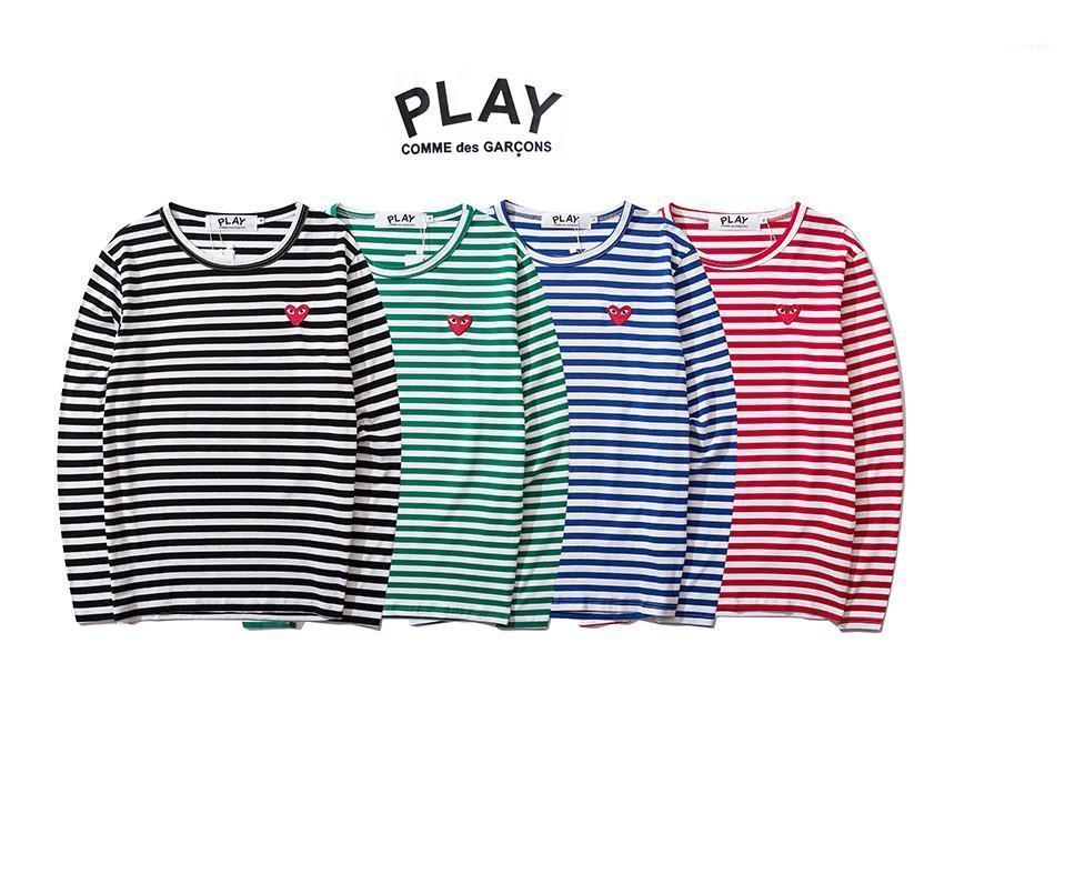 Men' Hoodies & Sweatshirts Spring Autumn P LAY Men Women Striped Love Embroidery Cotton Round Neck Long-sleeved CDG, Black 
Men' Hoodies & Sweatshirts Spring Autumn P LAY Men Women Striped Love Embroidery Cotton Round Neck Long-sleeved CDG, Black
