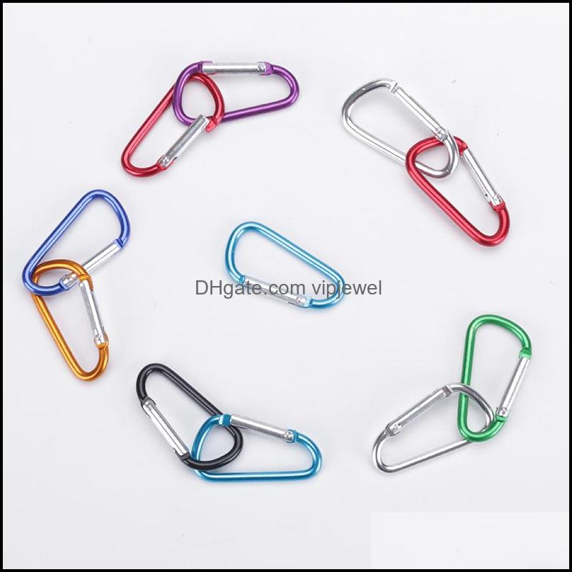 Key Rings Jewelry Aluminum Carabiner D Ring Spring Snap Hook For Good Quality Outdoor Caribeaners Cam Keychain Accessory Dh7Vh