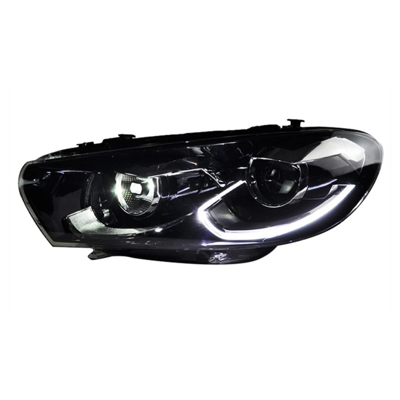2 PCS Car Lights For Scirocco R 2009-20 15 Head Lamps LED Turn Signal Angel Eyes Headlights DRL Driving Light