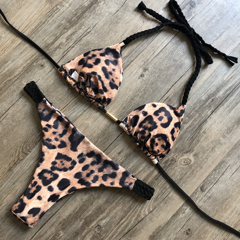 Sexy Leopard Bikinis Micro Bikini Set Push Up Thong Biquini High Cut Swimwear Women Mini Swimsuit Female Bathing Suit 220611