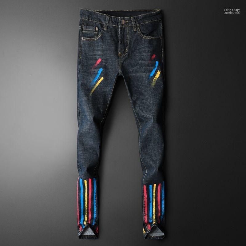 Men's Jeans Color Stripes Men Elastic Force Punk Nightclub Personality Straight Printed Jean Man Trendy Colored Drawing Denim PantMen's Bert, As shown in figure
Men's Jeans Color Stripes Men Elastic Force Punk Nightclub Personality Straight Printed Jean Man Trendy Colored Drawing Denim PantMen's Bert, As shown in figure