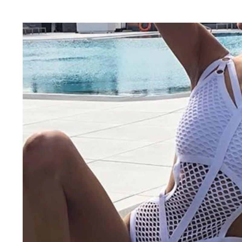 Sexy Womens Sheer Knit Fish Swimwear Net Mesh