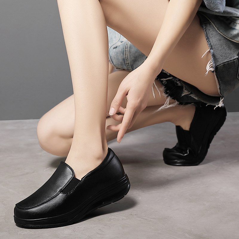 Women's Loafers Nurse Work Walking Shoes Wedges Shake Shoes 220511