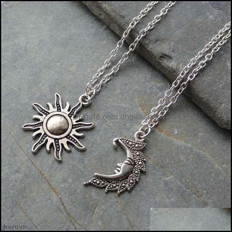 Chains Necklaces Pendants Jewelry Antique Sier Sun Moon Lovers Retro Short Chain Choker Necklace Friends Dh0S7
Chains Necklaces Pendants Jewelry Antique Sier Sun Moon Lovers Retro Short Chain Choker Necklace Friends Dh0S7