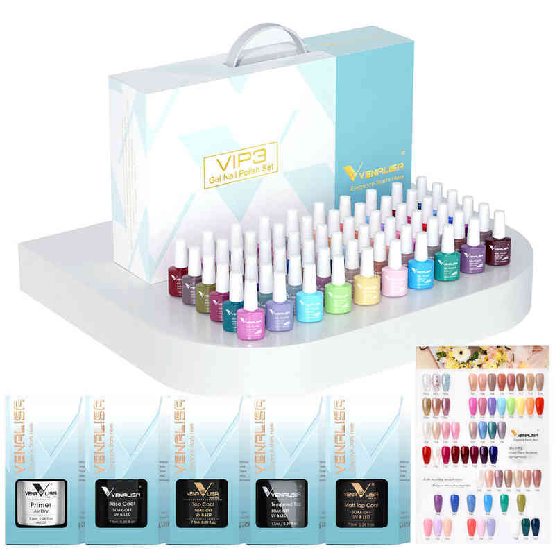 NXY Nail Gel 65pcs Kit Polish Vip Set Full Coverage Glitter Colors Professional Salon Elegance Varnish s 0328
