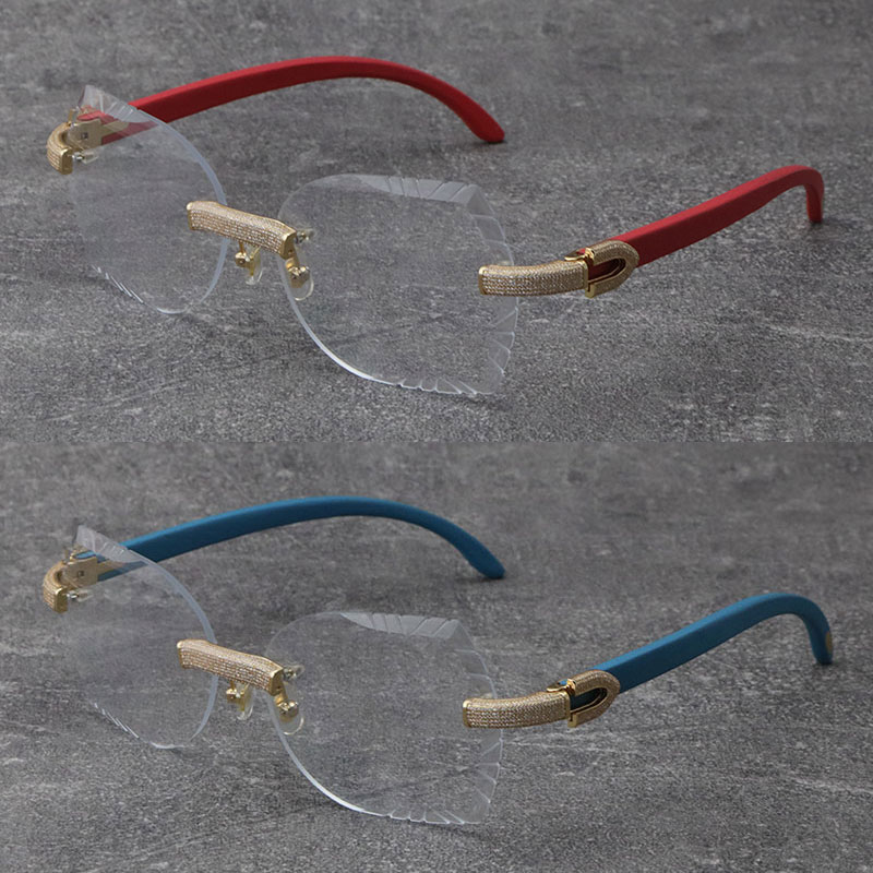 2022 New Metal Micro-paved Diamond Set Rimless Frames 8200761 Blue Wood Eyewear Male and Female 18K Gold Frame Red Wooden Glasses Designer See-through Lens Eyeglasses
2022 New Metal Micro-paved Diamond Set Rimless Frames 8200761 Blue Wood Eyewear Male and Female 18K Gold Frame Red Wooden Glasses Designer See-through Lens Eyeglasses