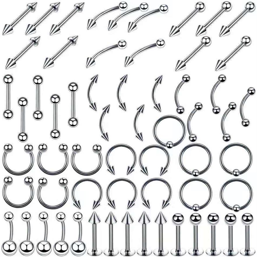 Stainless Steel Set Tongue Rings Body Piercing Eyebrow Belly Nose Nail Jewelry Accessories 110 Mixes Whole2178
Stainless Steel Set Tongue Rings Body Piercing Eyebrow Belly Nose Nail Jewelry Accessories 110 Mixes Whole2178