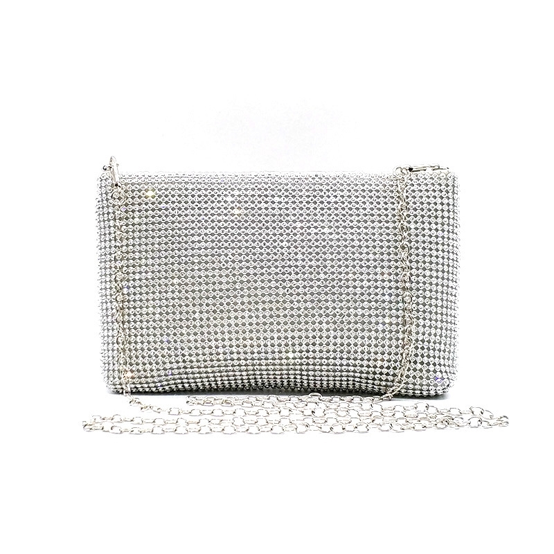 Hot diamonds clutches bag bridal wedding party small bag crystal solid bags clutche soft casual cross body bag 201124
