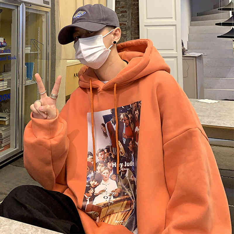 2021 New Style Sweater Men's Hoodie Fashion Ins Loose and Versatile Ruffian Handsome Coat Korean Pullover, White
2021 New Style Sweater Men's Hoodie Fashion Ins Loose and Versatile Ruffian Handsome Coat Korean Pullover, White