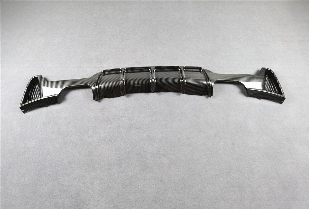 1 PC Back Lip Body Kits For BMW 4 Series F32 F33 F36 2013-In MP Style Bright Black Rear Bumper Lip Spoiler Carbon Pattern Car Diffuser