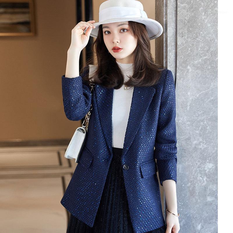 Women' Suits & Blazers Blue Sequin Blazer Women Autumn Winter Plus Size High-end Design Western Long-sleeved Slim Casual Suit Woman Jacket
Women' Suits & Blazers Blue Sequin Blazer Women Autumn Winter Plus Size High-end Design Western Long-sleeved Slim Casual Suit Woman Jacket