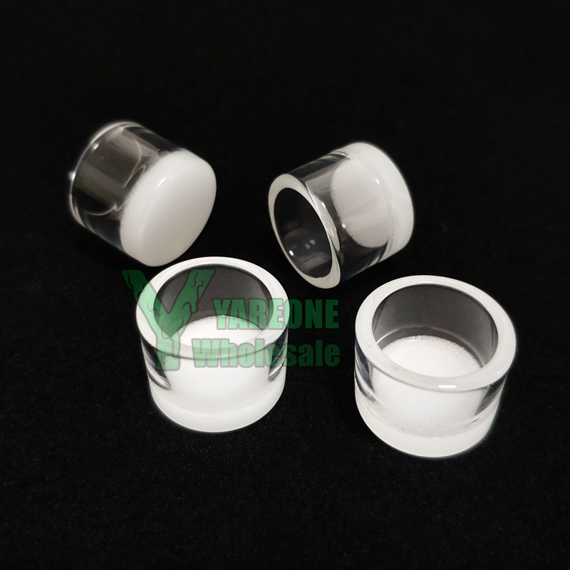 19mmOD Quartz Insert Cup for 25mm Banger Nail Opaque White Bottom Removable Replacement Dab Bowl with Great Heat Retention YAREONE Wholesale