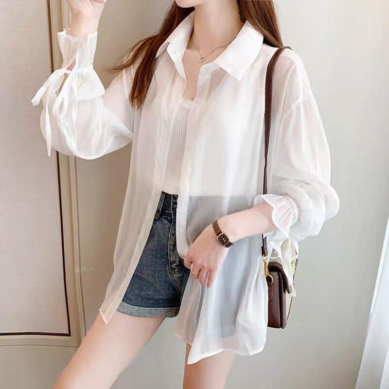 Women' Jackets Lightweight White Women Shirts Summer Turn-Down Collar Long-Sleeved Loose Solid Elegant Office Lady Outwear Tops Y2KWomen, Pink
Women' Jackets Lightweight White Women Shirts Summer Turn-Down Collar Long-Sleeved Loose Solid Elegant Office Lady Outwear Tops Y2KWomen, Pink