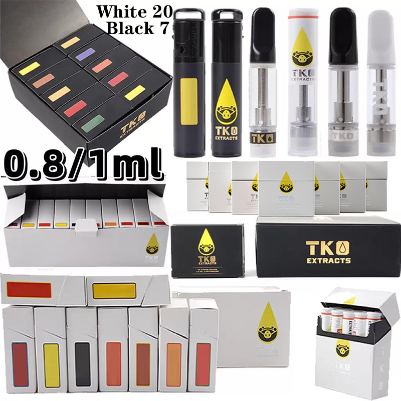 TKO Sauce Vape Cartridges Atomizers E Cigarettes Vapes Pen 0.8 1ml Ceramic Coil Thick Oil Carts Atomizer White Black Box Packaging 510 Thread Dab Wax Vaporizer Empty
TKO Sauce Vape Cartridges Atomizers E Cigarettes Vapes Pen 0.8 1ml Ceramic Coil Thick Oil Carts Atomizer White Black Box Packaging 510 Thread Dab Wax Vaporizer Empty