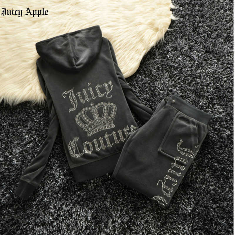 Velour Tracksuit Set for Women Lightweight Hoodie and Pants - Comfortable Loungewear C260312