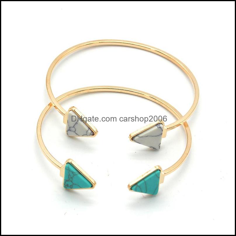Bangle Bracelets Jewelry Personality Design Inlaid Textured Stone Women Simple Metal Geometric Triangle Bracelet Combination Temperament Wil
Bangle Bracelets Jewelry Personality Design Inlaid Textured Stone Women Simple Metal Geometric Triangle Bracelet Combination Temperament Wil