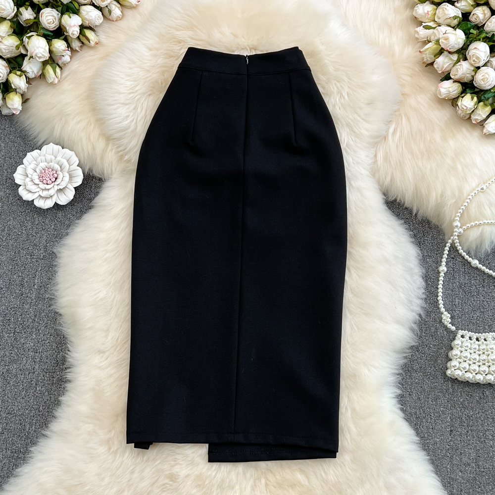 Summer new high waist bodycon tunic drapped style vent jag knee length pencil skirt plus size SMLXLXXL