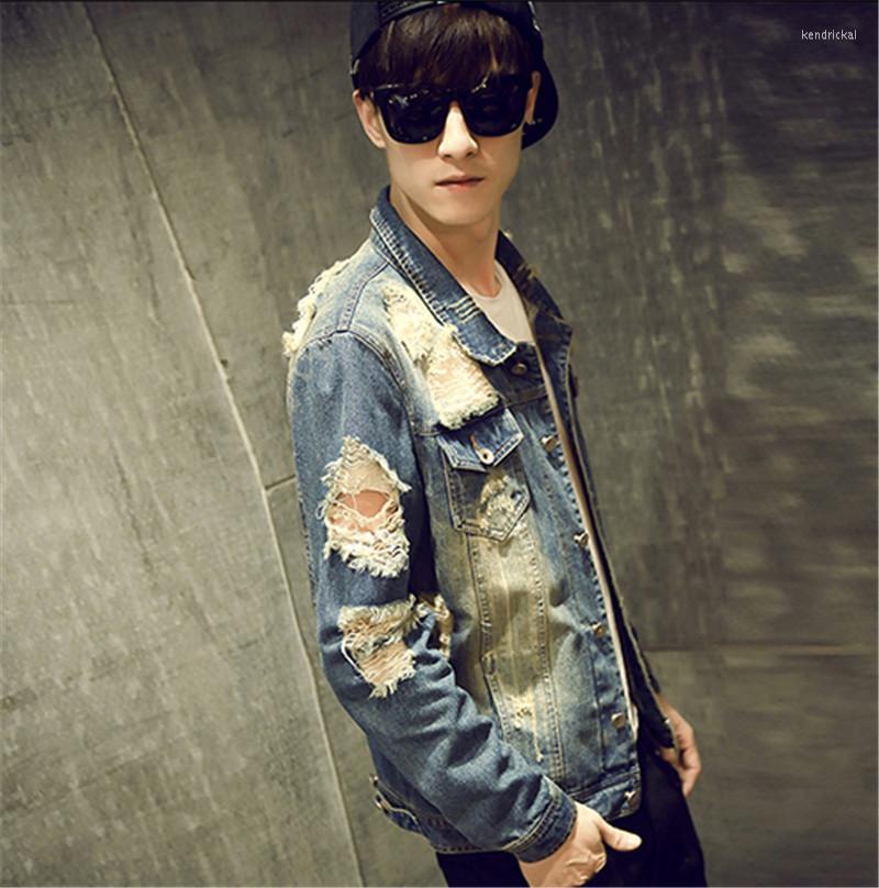 Men' Trench Coats Wholesale 2022 Spring Autumn Washing Teenagers Ripped Hole Cowboy Denim Jacket Men Hip Hop Long-sleeved Hair Stylist Slim, Blue
Men' Trench Coats Wholesale 2022 Spring Autumn Washing Teenagers Ripped Hole Cowboy Denim Jacket Men Hip Hop Long-sleeved Hair Stylist Slim, Blue