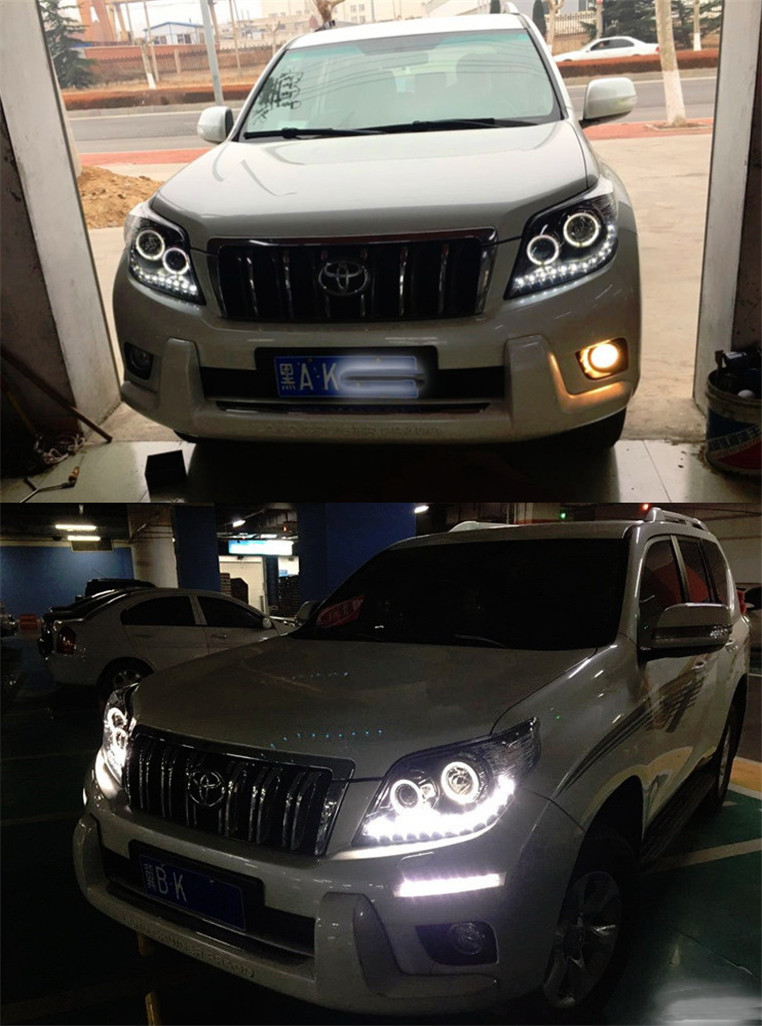 1 Pair Headlights For Prado 2010-2012 Toyota LED Headlight Land Cruiser High Beam Turn Signal Running Lights