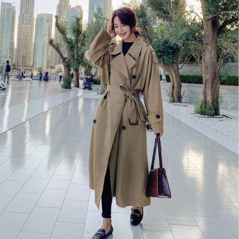 Women's Trench Coats Chic Cloak Coat Women Khaki Long Windbreaker Spring Autumn Stylish Loose Dust Sashes Female Clothes, Black
Women's Trench Coats Chic Cloak Coat Women Khaki Long Windbreaker Spring Autumn Stylish Loose Dust Sashes Female Clothes, Black