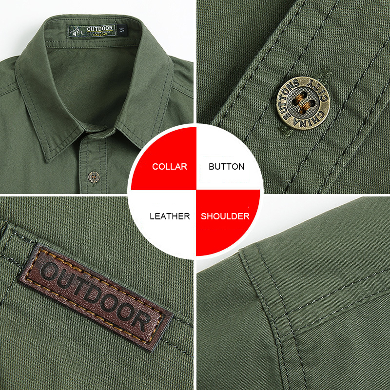 Summer Casual Shirt Men Oversized Short Sleeve Tooling Shirts Multiple Pockets Men's Clothing Blouse Overshirt 5XL MF08 220322