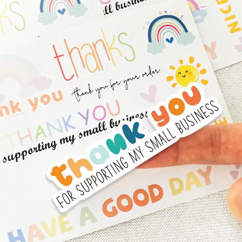 Gift Wrap 5sheets Lovely Cartoon Thank You Packing Stickers For Business Package DIY Rainbow Scrapbook Box Evenlope Sealing Sticker
Gift Wrap 5sheets Lovely Cartoon Thank You Packing Stickers For Business Package DIY Rainbow Scrapbook Box Evenlope Sealing Sticker