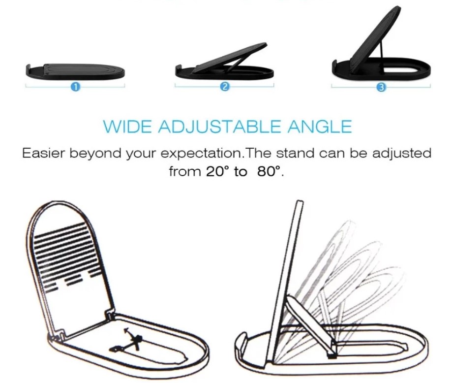Easy operation Foldable Portable Adjustable phone holder multiple color suitable for phone