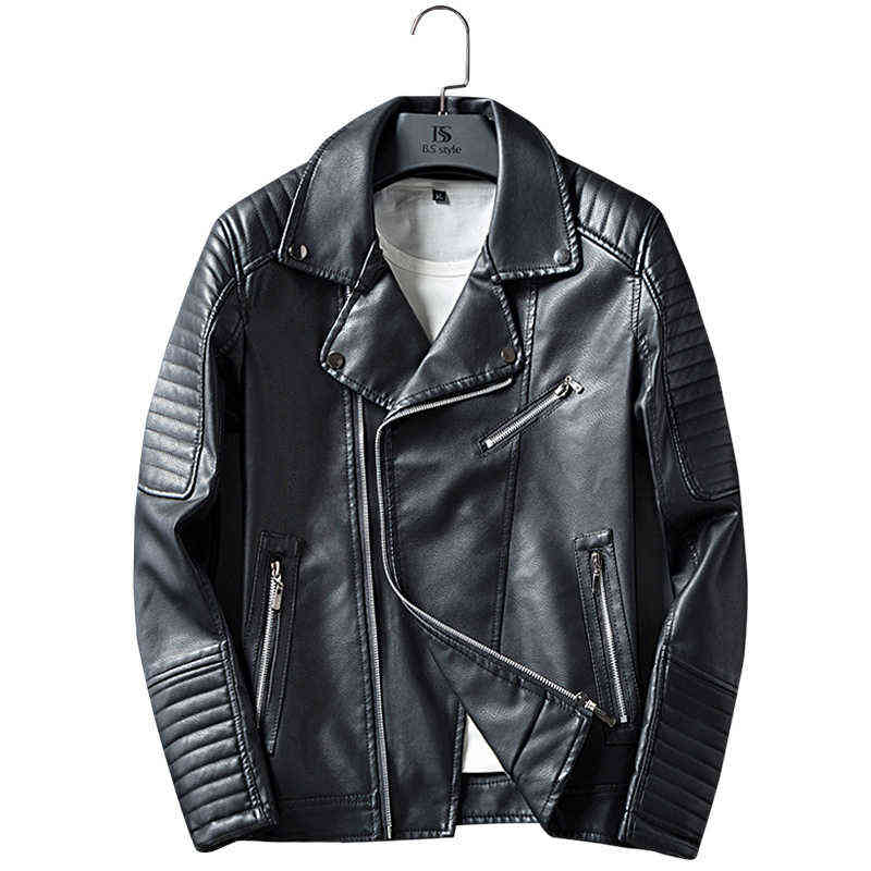 Leather Jacket Men Autumn Winter Brand Oblique Zipper Motorcycle Streetwear Pu Leather Coat Asian size -XXXL Jaqueta Couro C184 T220728, Black
Leather Jacket Men Autumn Winter Brand Oblique Zipper Motorcycle Streetwear Pu Leather Coat Asian size -XXXL Jaqueta Couro C184 T220728, Black