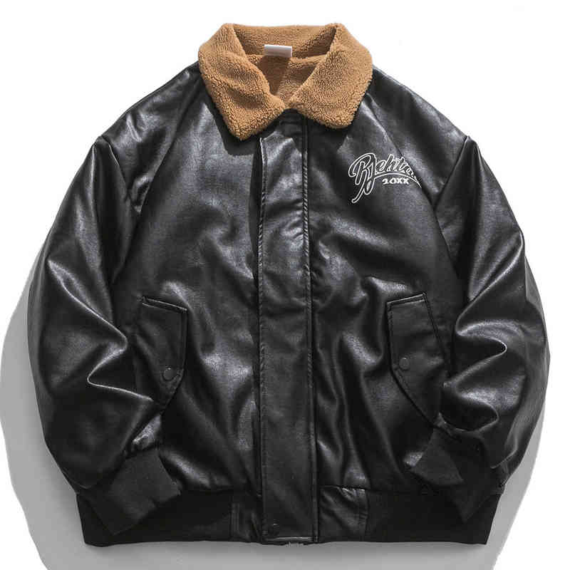 Lambswool Leather Jacket Men Autumn Letter Embroidery Pattern Print Motorcycle PU Leahter Jacket Casual Woman Bomber Jacket T220728, Black
Lambswool Leather Jacket Men Autumn Letter Embroidery Pattern Print Motorcycle PU Leahter Jacket Casual Woman Bomber Jacket T220728, Black