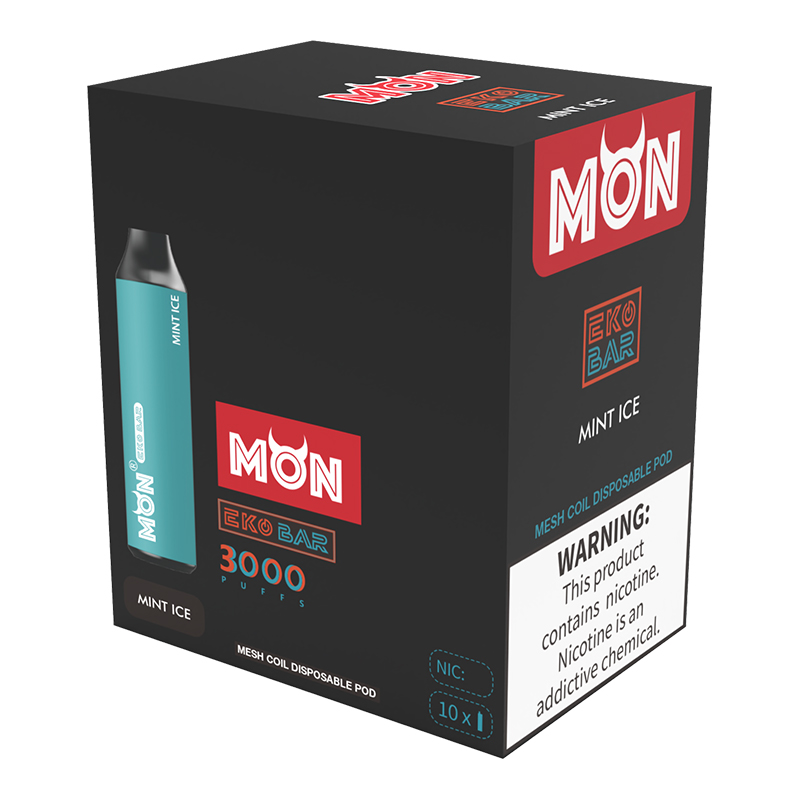 monvaper EKO BAR 2800 3000 Mint ICE disposable Vape PUFFS Electronic CigarettesDeivce With 1200mAh
monvaper EKO BAR 2800 3000 Mint ICE disposable Vape PUFFS Electronic CigarettesDeivce With 1200mAh
