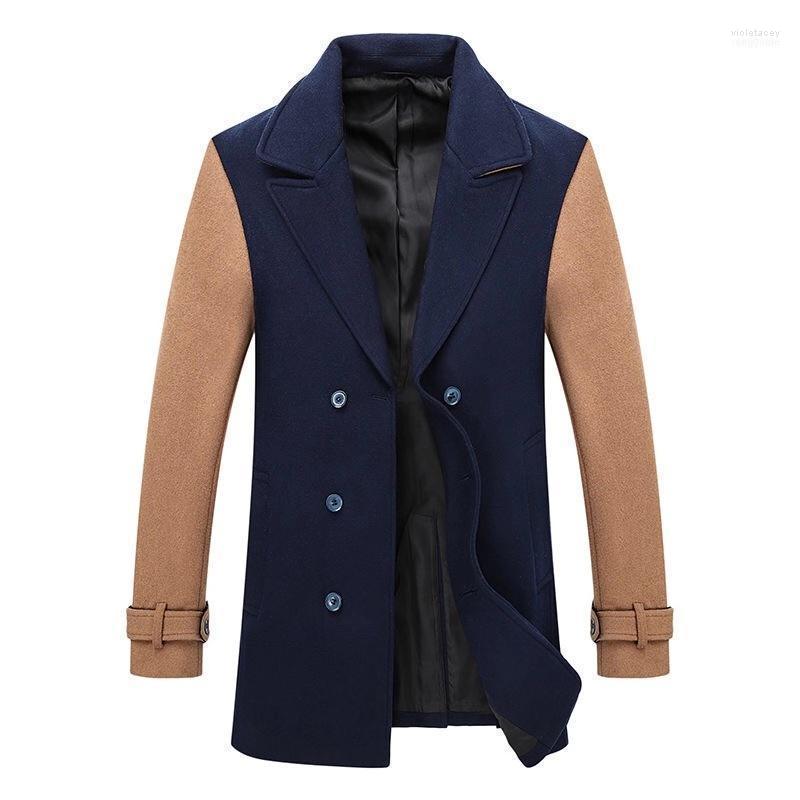 Men' Wool & Blends Winter Fall Fashion Smart Casual Mens Patchwork Double Breasted Woolen Coat Overcoat For Men Man Wine Red Long Coats1 Vi
Men' Wool & Blends Winter Fall Fashion Smart Casual Mens Patchwork Double Breasted Woolen Coat Overcoat For Men Man Wine Red Long Coats1 Vi