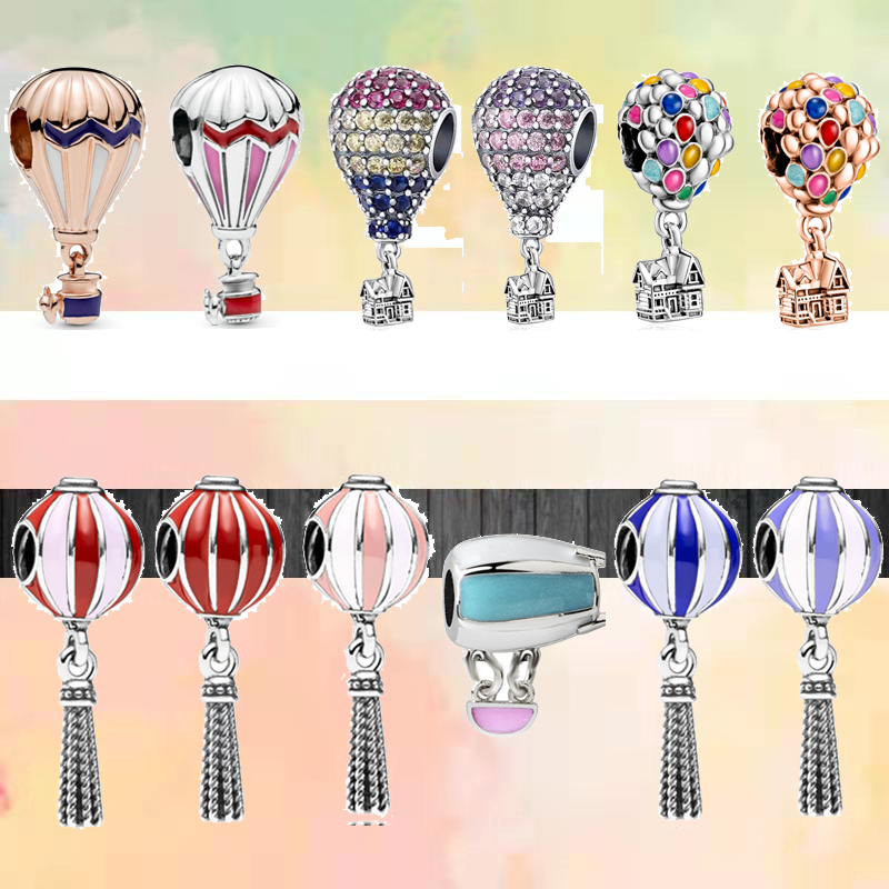 925 bracelet charms for Pandora charm set Original box Fashion Cute Colorful Shiny Hot Air Balloon Pendants Classic European Bead necklace charms jewelry
925 bracelet charms for Pandora charm set Original box Fashion Cute Colorful Shiny Hot Air Balloon Pendants Classic European Bead necklace charms jewelry