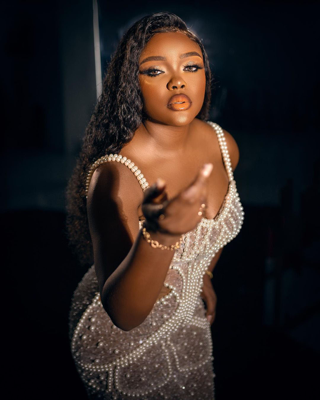 Sexy Pearls Mermaid Prom Gowns Spaghetti Straps Evening Dress Ankle Length Formal Lace Party Dress Robe Plus Size De Soiree