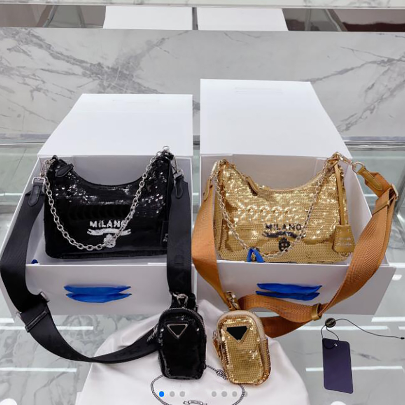 2022 Designer Women Evening Bags Fashion Letters Inverted Triangle Shoulder Bag Club Sequin Handbags Lady Totes With Wallet 2 Pieces Clutch Purses with box, Extra box
2022 Designer Women Evening Bags Fashion Letters Inverted Triangle Shoulder Bag Club Sequin Handbags Lady Totes With Wallet 2 Pieces Clutch Purses with box, Extra box