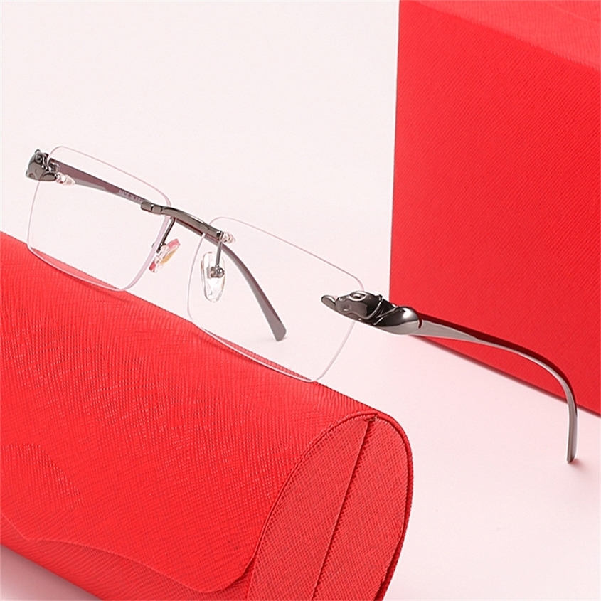 Frameless Glasses Sunglasses Men Women Rimless Eyeglasses Frame Prescription Recipe Optical with Original Box