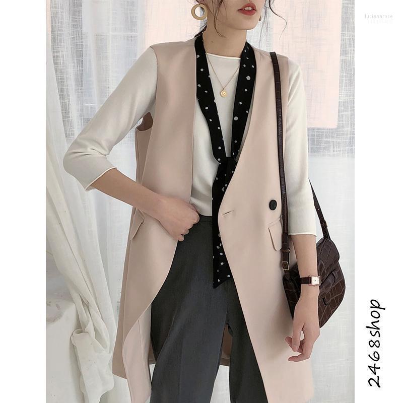 Women's Vests Pink Waistcoat Casual Sleeveless Medium And Long Vest Jacket V-neck Pockets Female Luci22, Black
Women's Vests Pink Waistcoat Casual Sleeveless Medium And Long Vest Jacket V-neck Pockets Female Luci22, Black