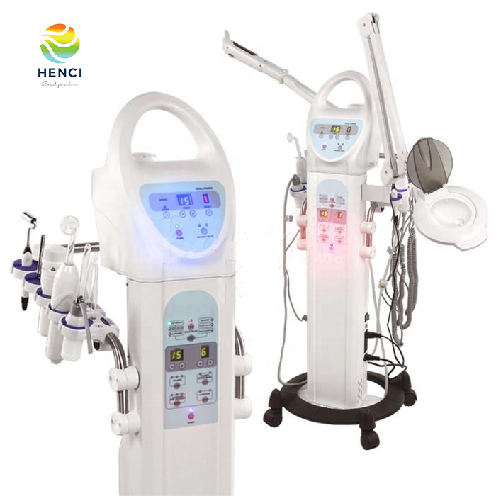 Microdermabrasion Machine and Facial Steamer 10-in-1 Multi-use Machine with Diamond Tip on a Rolling Cart