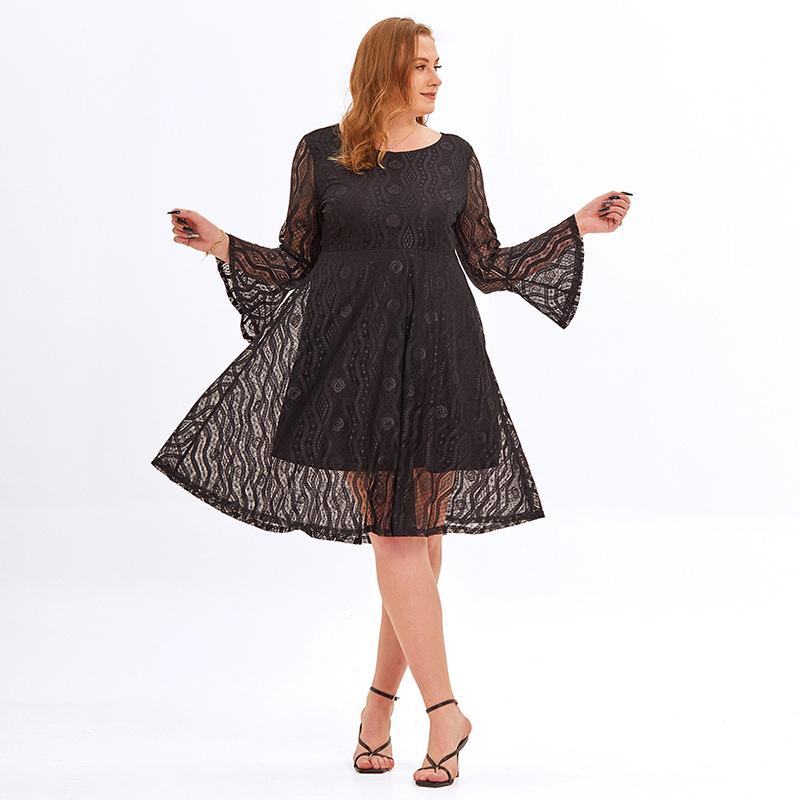 Plus Size Dresses Women's Medium Long Sleeve Fresh And Elegant Lace Dress 3XL 4XL O Neck Skirt Curve A Line Office Lady Loose KnittingPl, Black
Plus Size Dresses Women's Medium Long Sleeve Fresh And Elegant Lace Dress 3XL 4XL O Neck Skirt Curve A Line Office Lady Loose KnittingPl, Black